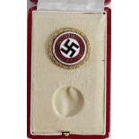 German leaders National Socialist D.A.P party badges in fitted case.