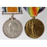 BWM & Victory Medal to 47477 Pte E C Halder North'n Regt. Victory Medal tarnished. (2)