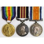 Military Medal GV (305333 Pte F H M Bolton 2/5 London R), BWM & Victory Medal (305333 Pte F H M