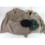 Officers Uniforms 2x hot weather British KD modern uniforms, RA Captain & RM Lt. Col, plus other