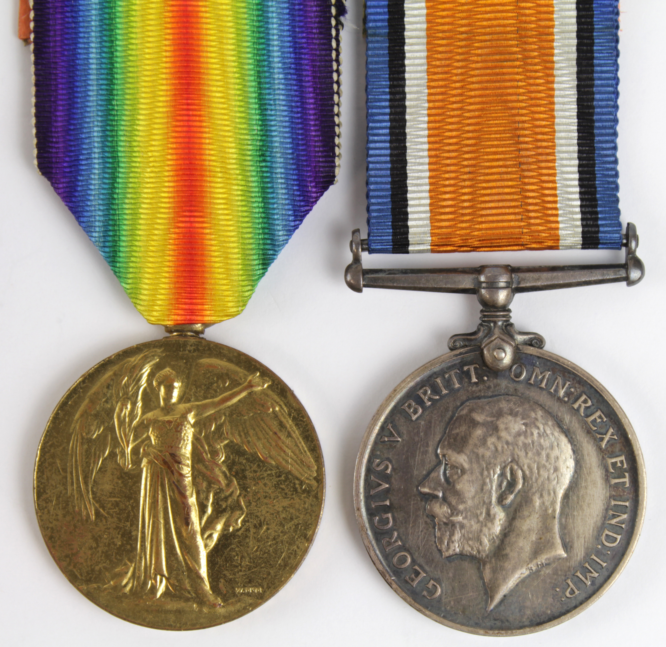 BWM & Victory Medal to 28989 Sgt R R Milburn Lincoln Regt. (2)