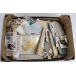 World Covers: Very large quantity of commercial and philatelic covers in a tray. Earlier to later