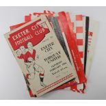 Exeter City home programmes c1954/55 to 1976/77. (19)