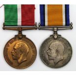 BWM & Mercantile Marine Medal to Olman T. Harrison. Born Sunderland. Also served WW2 as T/Lt HMS