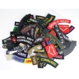 Cloth Badges: Shoulder Title Badges WW2 and later including COMMANDO, S.A.S., LOTHIAN & BORDER