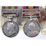 India Medal 1896 with bar Relief of Chitral 1895 named (2947 Pte A Lee 1st Bn Bedford Regt) small