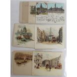 Court Size early postcards London - river & sights etc (approx 15 cards)