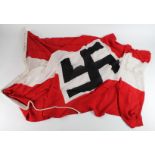 German WW2 Hitler youth flag dated 1940 with various stencilling maker details etc., to lanyard size