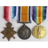 1914 Star Trio to 21575 Sapr G Horlington RE (A.Sjt on pair). (3)