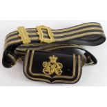 Royal Engineers a Victorian Officers dress belt & pouch.