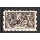 GB 1913 Seahorses Waterlow 2s6d deep sepia-brown stamp, SG.399, mounted mint.