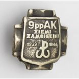 Badge: 9th Polish Infantry Regiment of the Home Army of the Zamosc Land - 1938-1944 The Polish