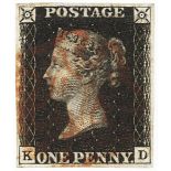GB - 1840 Penny Black Plate 6 (K-D) four good even margins, no faults, very fine used cat £375