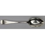 Lanarkshire 1st Rifle Volunteers Old English silver dessert spoon hallmarked Sheffield, 1899. Weighs