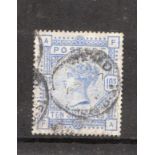 GB 1883 10s ultramarine stamp SG.183, cat £525