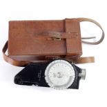 RAF scarce plane range finder mark IIA horizon and bubble type am marked in its leather case.