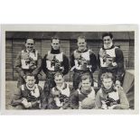 Ipswich Witches Speedway rare postcard sized photo c1950 showing the 1st ever Witches Team in