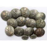 Buttons - all Armorial (approx 15) - 13 large + 2 small.
