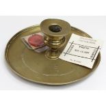 Boer War interest a wax seal "Field Post Office, British Army S.Africa" and a candlestick holder