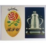 Rugby postcards signed in ink to the reverse, Calcutta Cup Match Scotland v England 15/2/1986 signed