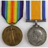 BWM & Victory Medal to 14315 Pte T Armour Durham L.I. (missing 1915 Star). Born Whitburn, Durham. (