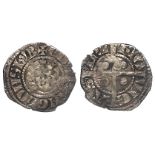 Edward I Halfpenny, Newcastle Mint, S.1441, Class 3e, single pellet in each angle of reverse,