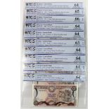 Cyprus 1 Pound (10), all third party graded Uncirculated, various dates ranging from 1979 to