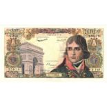 France 100 Nouveaux Francs dated 7th June 1962, portrait of Napoleon Bonaparte at right, serial A.
