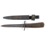 German WW1 trench knife complete with scabbard.