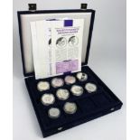 British Commonwealth Silver Proofs (22) 'The Official Silver Commemorative Coin Collection in Honour