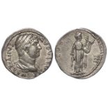 Hadrian, Roman colonial silver cistophoric tetradrachm of hierapolis, Phrygia, obverse:-Bare-