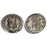 Maximinus I silver denarius, Rome Mint 235 A.D., obverse:- Laureate, draped and bearded bust, right,
