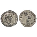 Domitian silver denarius struck as Caesar under Titus, Rome Mint 80 A.D., reverse reads:- PRINCEPS