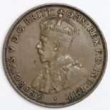 Australia Penny 1920 no pellets, F/GF