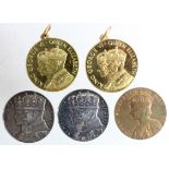 British Commemorative Medals (5) George V and George VI, Jubilee and Coronation small issues, two