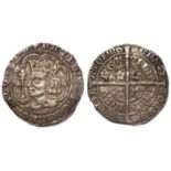Robert II of Scotland, silver groat of Edinburgh, obverse:- Crowned bust left, star at base of