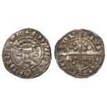 Edward I Penny, Canterbury Mint, S.1403, Class 7a, composite S, with old ticket ex-J.J. North, toned