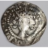 Henry V? silver penny, mint not clear, quatrefoil at centre of reverse, Rose? to left of crown and