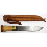 Abraham Mikkelsen Lapland Sami or Finnish Puukko knife with 8" blade + Sheath. Total length 12"