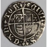 Henry VIII silver halfgroat of Canterbury, Second Coinage 1526-1544, 'WA' by shield, Archbishop