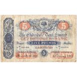Scotland, Clydesdale Bank Limited 5 Pounds dated 16th February 1944, signed Mitchell & Young, serial