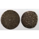 Edward I Pennies (2) Newcastle-upon-Tyne Mint: S.1391 Class 3e F/GF, and S.1408/1428, Class 9b1/