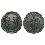 Macrinus and Diadumenian, Roman colonial bronze of Moesia Inferior, Marcianopolis of c.26mm.,