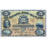 Scotland, National Bank of Scotland 5 Pounds dated 6th July 1942, signed A.A. Bremner & G. Drever,