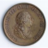 Halfpenny 1799 GEF trace lustre.