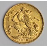 Sovereign 1903P, Perth Mint, Australia, S.3972, VF