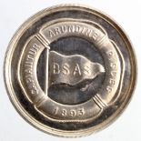 Fishing Medal, hallmarked silver d.39mm, 34.3g: 'British Sea Anglers Society, Heaviest Fish in