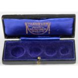 Maundy Set Case, a 19th or early 20thC undated plush case by Folkard & Son Jewellers, Oxford St.