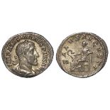 Maximinus I silver denarius, Rome Mint 235-236 A.D., reverse reads:- SALVS AVGVSTI, Salus seated