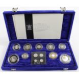 Proof Set 2000 (13 coins) including Maundy, aFDC cased as issued